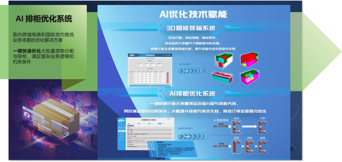 AI智能排柜系统界面